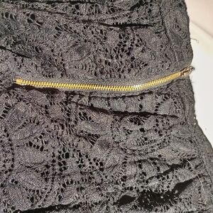 Xhilaration Black Skirt with Gold Detail